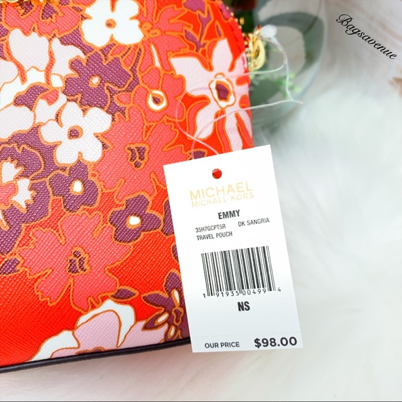 Michael Kors Emmy travel pouch dark sangria red - Picture 4 of 7